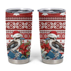 Australia Christmas In July Tumbler Cup Kookaburra Santa Red Color