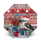 Australia Christmas In July Umbrella Kookaburra Santa Red Color