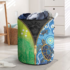 Australian South Sea Islanders National Recognition Day Laundry Basket Aussie Sugar Cane Turtle Aboriginal Style