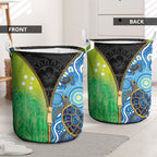 Australian South Sea Islanders National Recognition Day Laundry Basket Aussie Sugar Cane Turtle Aboriginal Style