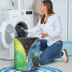 Australian South Sea Islanders National Recognition Day Laundry Basket Aussie Sugar Cane Turtle Aboriginal Style