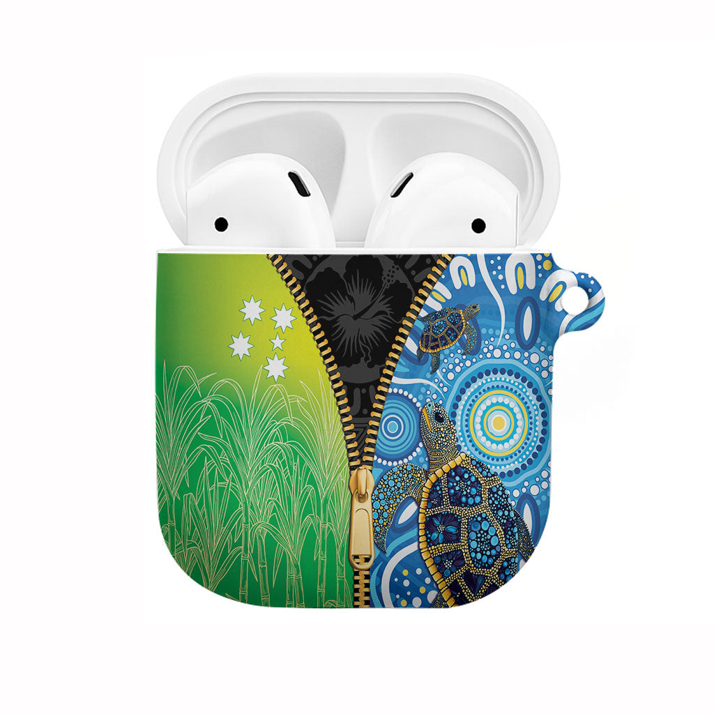 Australian South Sea Islanders National Recognition Day AirPods Case Aussie Sugar Cane Turtle Aboriginal Style