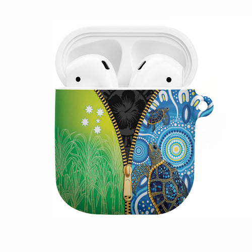 Australian South Sea Islanders National Recognition Day AirPods Case Aussie Sugar Cane Turtle Aboriginal Style