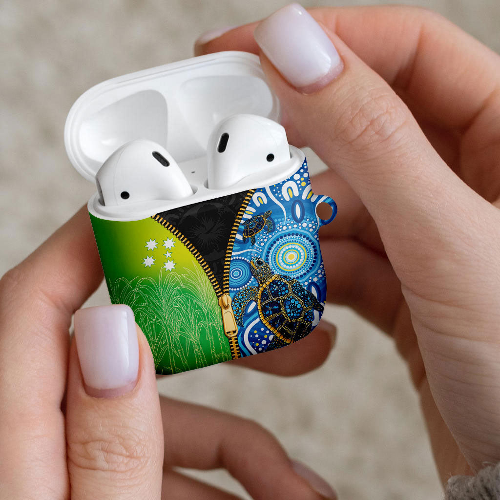 Australian South Sea Islanders National Recognition Day AirPods Case Aussie Sugar Cane Turtle Aboriginal Style