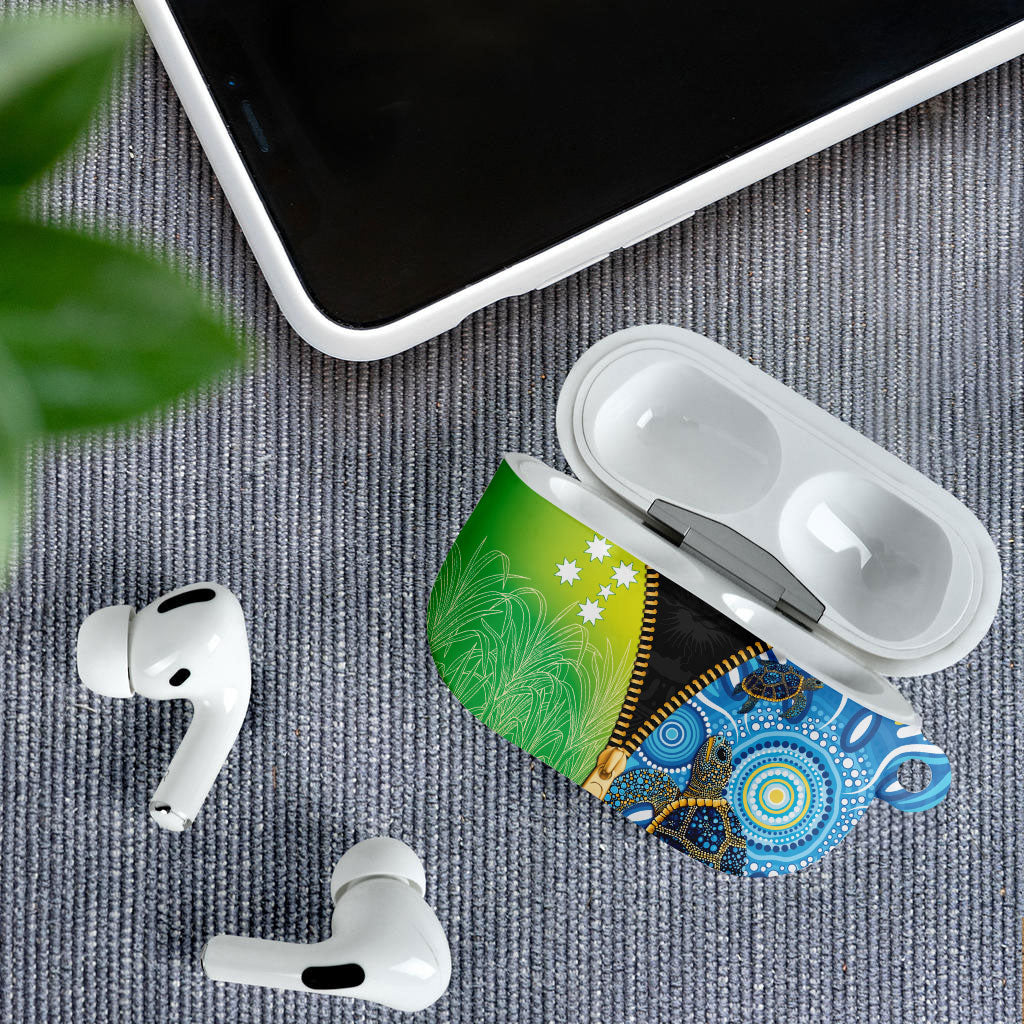 Australian South Sea Islanders National Recognition Day AirPods Case Aussie Sugar Cane Turtle Aboriginal Style