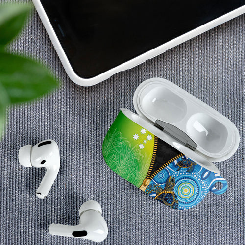 Australian South Sea Islanders National Recognition Day AirPods Case Aussie Sugar Cane Turtle Aboriginal Style