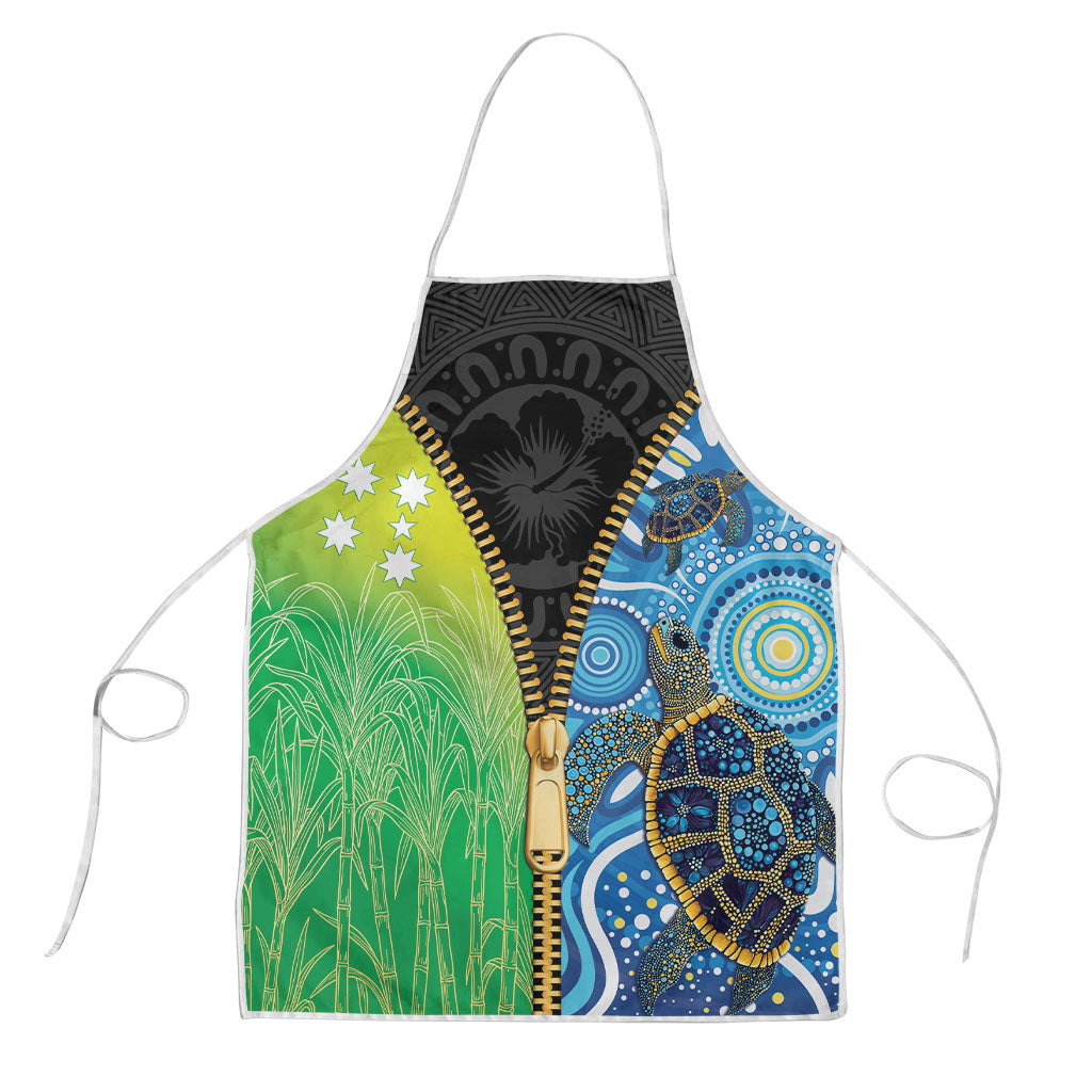 Australian South Sea Islanders National Recognition Day Apron Aussie Sugar Cane Turtle Aboriginal Style