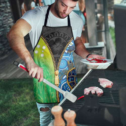 Australian South Sea Islanders National Recognition Day Apron Aussie Sugar Cane Turtle Aboriginal Style