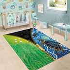 Australian South Sea Islanders National Recognition Day Area Rug Aussie Sugar Cane Turtle Aboriginal Style