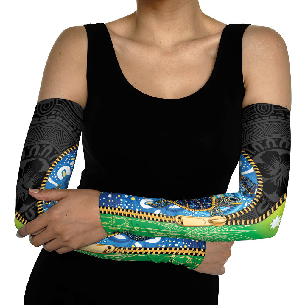 Australian South Sea Islanders National Recognition Day Arm Sleeves Aussie Sugar Cane Turtle Aboriginal Style