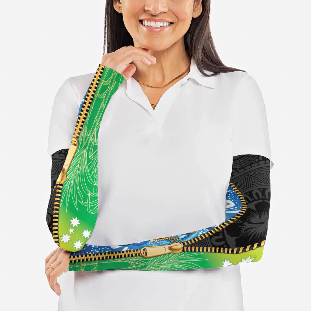 Australian South Sea Islanders National Recognition Day Arm Sleeves Aussie Sugar Cane Turtle Aboriginal Style
