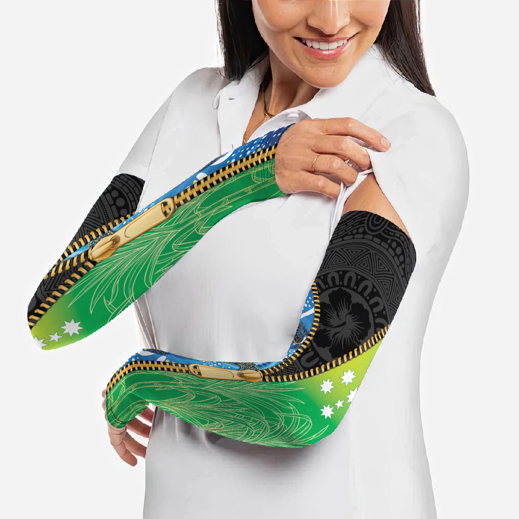 Australian South Sea Islanders National Recognition Day Arm Sleeves Aussie Sugar Cane Turtle Aboriginal Style