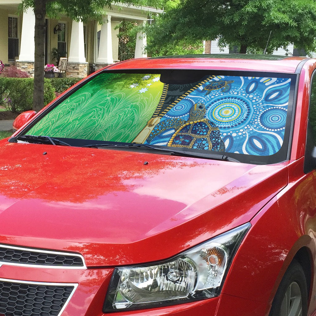 Australian South Sea Islanders National Recognition Day Auto Sun Shade Aussie Sugar Cane Turtle Aboriginal Style