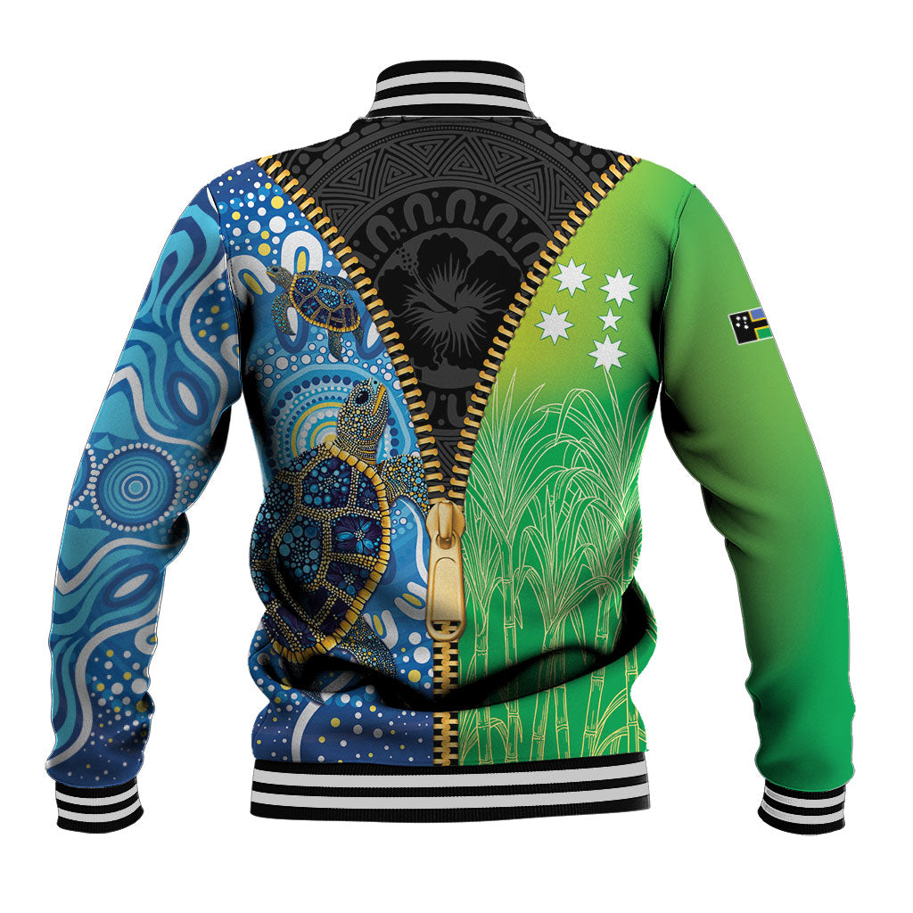 Australian South Sea Islanders National Recognition Day Baseball Jacket Aussie Sugar Cane Turtle Aboriginal Style