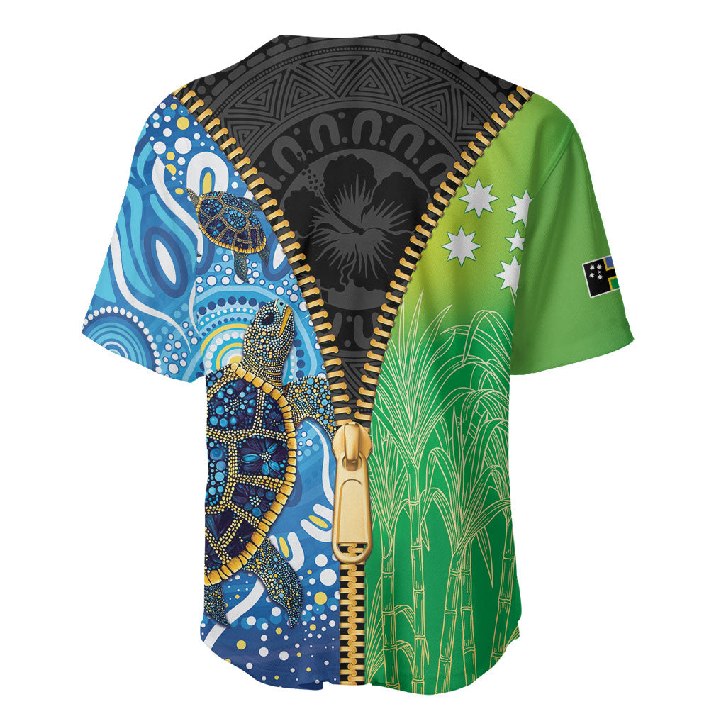 Australian South Sea Islanders National Recognition Day Baseball Jersey Aussie Sugar Cane Turtle Aboriginal Style