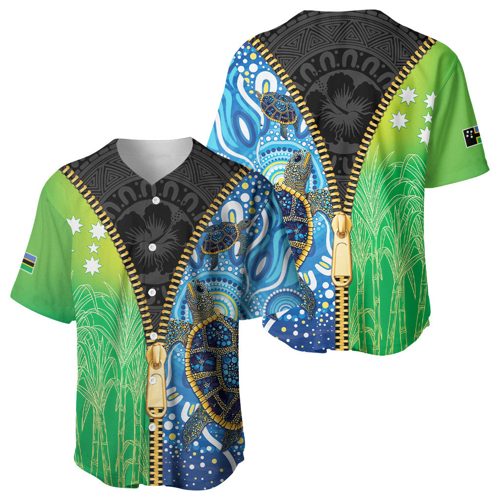 Australian South Sea Islanders National Recognition Day Baseball Jersey Aussie Sugar Cane Turtle Aboriginal Style