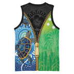 Australian South Sea Islanders National Recognition Day Basketball Jersey Aussie Sugar Cane Turtle Aboriginal Style