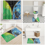 Australian South Sea Islanders National Recognition Day Bathroom Set Aussie Sugar Cane Turtle Aboriginal Style