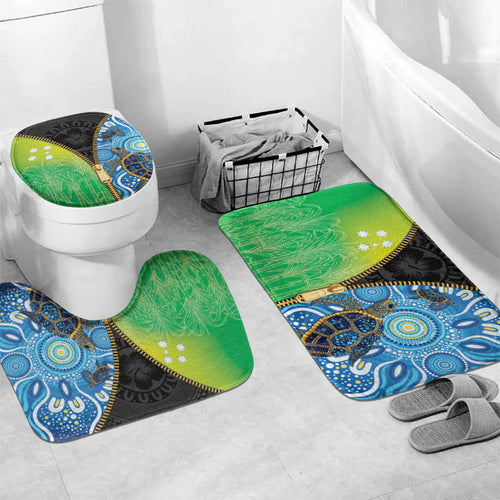 Australian South Sea Islanders National Recognition Day Bathroom Set Aussie Sugar Cane Turtle Aboriginal Style