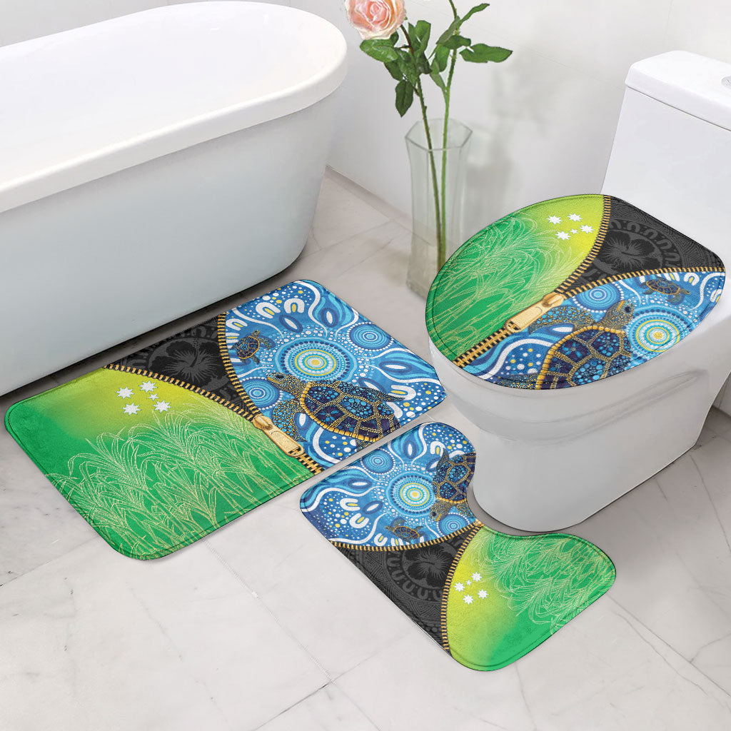 Australian South Sea Islanders National Recognition Day Bathroom Set Aussie Sugar Cane Turtle Aboriginal Style