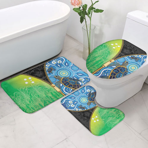 Australian South Sea Islanders National Recognition Day Bathroom Set Aussie Sugar Cane Turtle Aboriginal Style