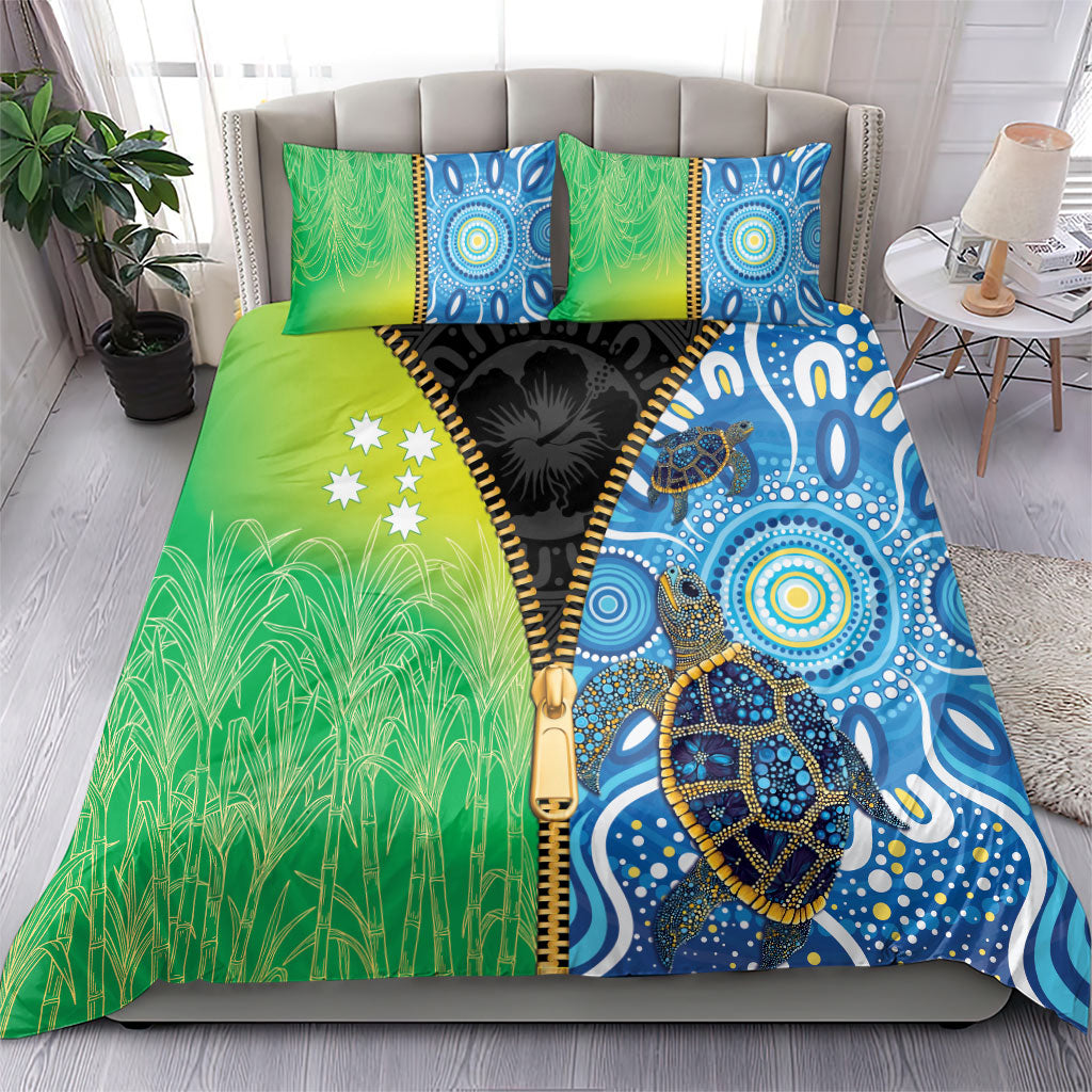 Australian South Sea Islanders National Recognition Day Bedding Set Aussie Sugar Cane Turtle Aboriginal Style