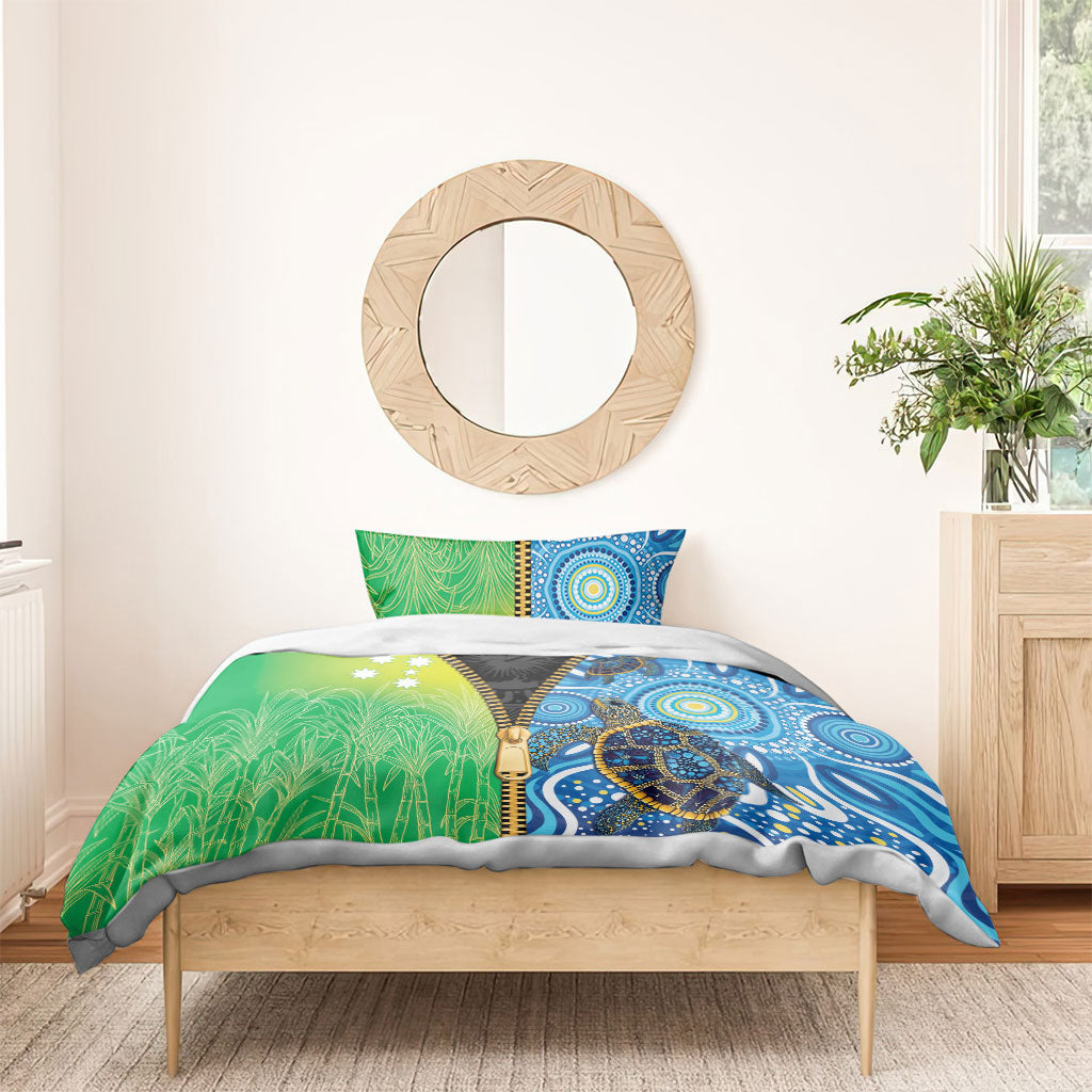 Australian South Sea Islanders National Recognition Day Bedding Set Aussie Sugar Cane Turtle Aboriginal Style
