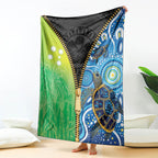 Australian South Sea Islanders National Recognition Day Blanket Aussie Sugar Cane Turtle Aboriginal Style