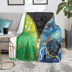 Australian South Sea Islanders National Recognition Day Blanket Aussie Sugar Cane Turtle Aboriginal Style