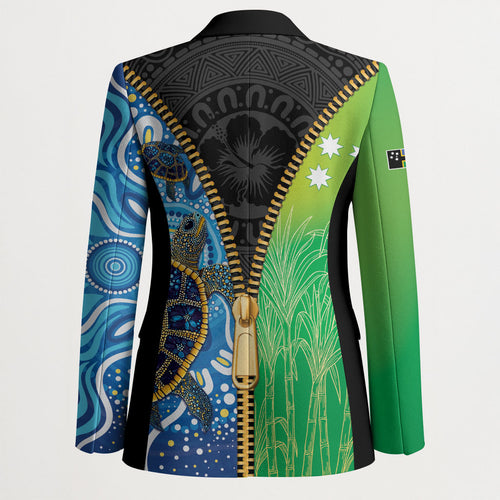 Australian South Sea Islanders National Recognition Day Blazer Aussie Sugar Cane Turtle Aboriginal Style