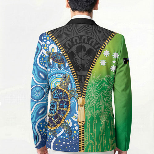 Australian South Sea Islanders National Recognition Day Blazer Aussie Sugar Cane Turtle Aboriginal Style