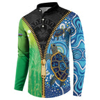 Australian South Sea Islanders National Recognition Day Button Sweatshirt Aussie Sugar Cane Turtle Aboriginal Style