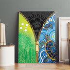 Australian South Sea Islanders National Recognition Day Canvas Wall Art Aussie Sugar Cane Turtle Aboriginal Style
