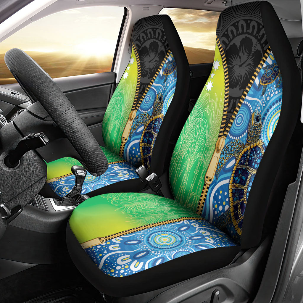 Australian South Sea Islanders National Recognition Day Car Seat Cover Aussie Sugar Cane Turtle Aboriginal Style
