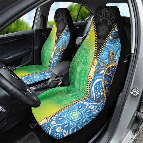 Australian South Sea Islanders National Recognition Day Car Seat Cover Aussie Sugar Cane Turtle Aboriginal Style