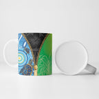 Australian South Sea Islanders National Recognition Day Ceramic Mug Aussie Sugar Cane Turtle Aboriginal Style