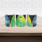 Australian South Sea Islanders National Recognition Day Ceramic Mug Aussie Sugar Cane Turtle Aboriginal Style