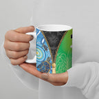 Australian South Sea Islanders National Recognition Day Ceramic Mug Aussie Sugar Cane Turtle Aboriginal Style
