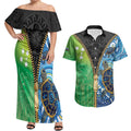 Australian South Sea Islanders National Recognition Day Couples Matching Off Shoulder Maxi Dress and Hawaiian Shirt Aussie Sugar Cane Turtle Aboriginal Style
