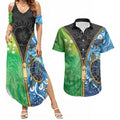 Australian South Sea Islanders National Recognition Day Couples Matching Summer Maxi Dress and Hawaiian Shirt Aussie Sugar Cane Turtle Aboriginal Style