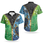 Australian South Sea Islanders National Recognition Day Couples Matching Tank Maxi Dress and Hawaiian Shirt Aussie Sugar Cane Turtle Aboriginal Style