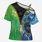Australian South Sea Islanders National Recognition Day Cross Shoulder Shirt Aussie Sugar Cane Turtle Aboriginal Style
