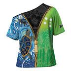 Australian South Sea Islanders National Recognition Day Cross Shoulder Shirt Aussie Sugar Cane Turtle Aboriginal Style