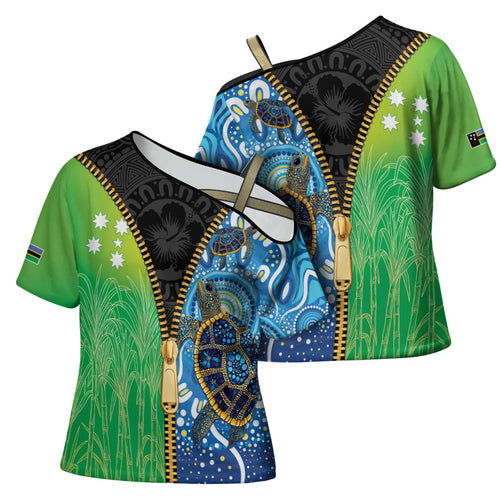 Australian South Sea Islanders National Recognition Day Cross Shoulder Shirt Aussie Sugar Cane Turtle Aboriginal Style