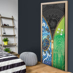 Australian South Sea Islanders National Recognition Day Door Cover Aussie Sugar Cane Turtle Aboriginal Style