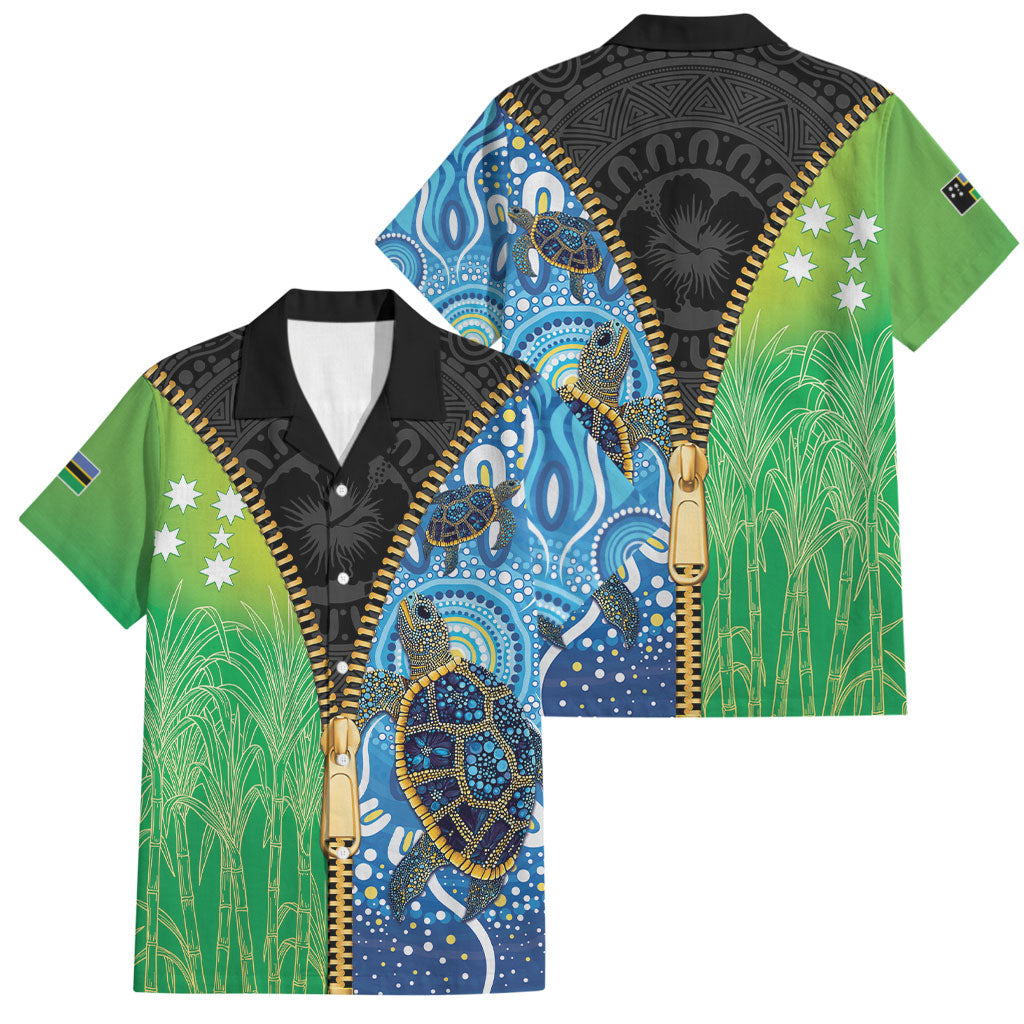 Australian South Sea Islanders National Recognition Day Family Matching Summer Maxi Dress and Hawaiian Shirt Aussie Sugar Cane Turtle Aboriginal Style