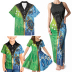 Australian South Sea Islanders National Recognition Day Family Matching Tank Maxi Dress and Hawaiian Shirt Aussie Sugar Cane Turtle Aboriginal Style