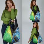 Australian South Sea Islanders National Recognition Day Grocery Bag Aussie Sugar Cane Turtle Aboriginal Style