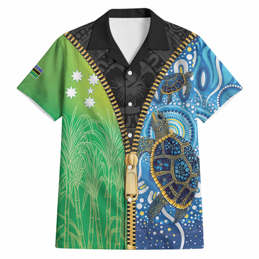 Australian South Sea Islanders National Recognition Day Hawaiian Shirt Aussie Sugar Cane Turtle Aboriginal Style