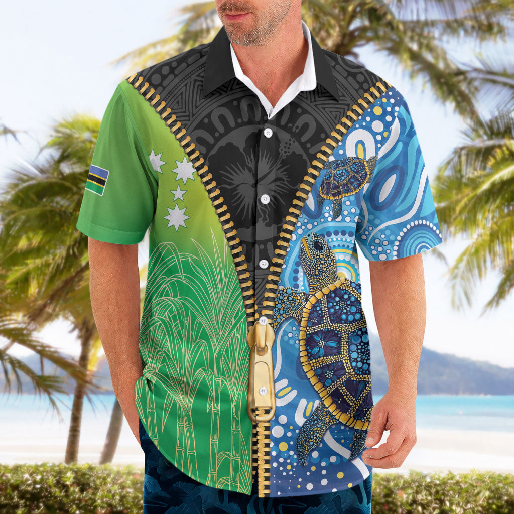 Australian South Sea Islanders National Recognition Day Hawaiian Shirt Aussie Sugar Cane Turtle Aboriginal Style